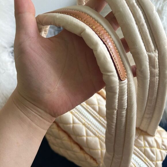 MZ Wallace Quilted Cream and Yellow Baby Bag - Picture 3 of 5